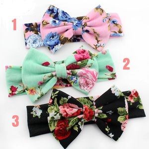 Spring floral head wrap band, Boutique🎀Floppy bow🎀